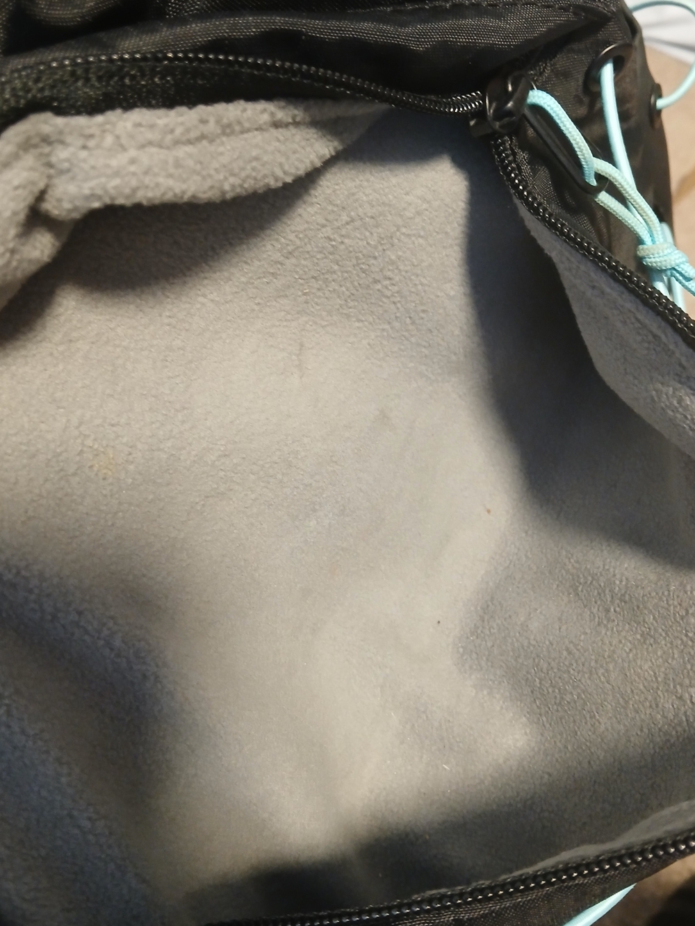 The North Face  Borealis Black Backpack with Light Blue Bungee and Logo - Picture 3 of 6